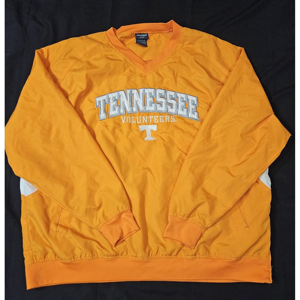 Pro Edge Tennessee Volunteers Orange V Neck Pullover Windbreaker Men's XL